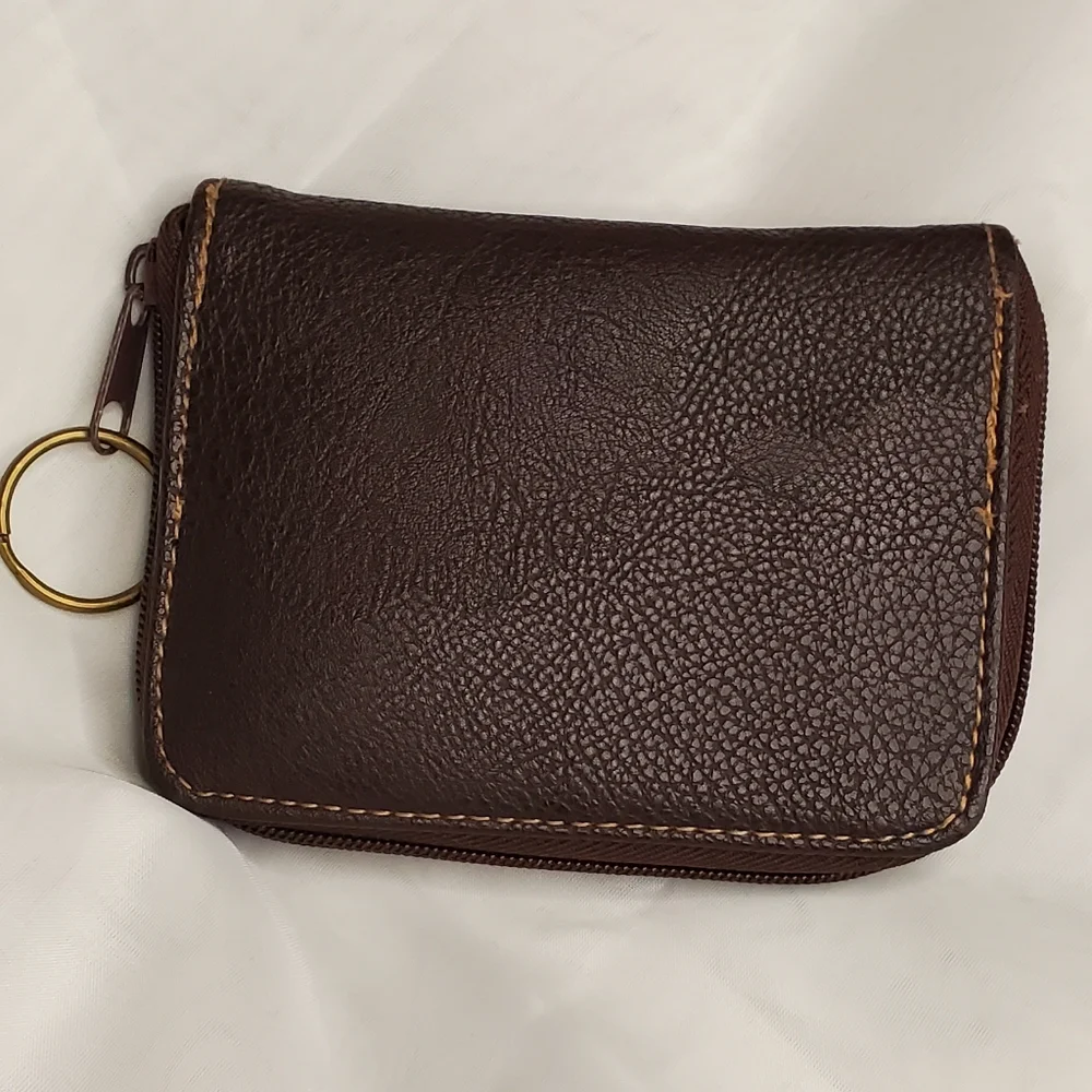 Brown‎ Leather Wallet with Key Ring